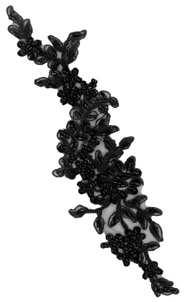 BEADED MOTIF - BLACK/BLACK